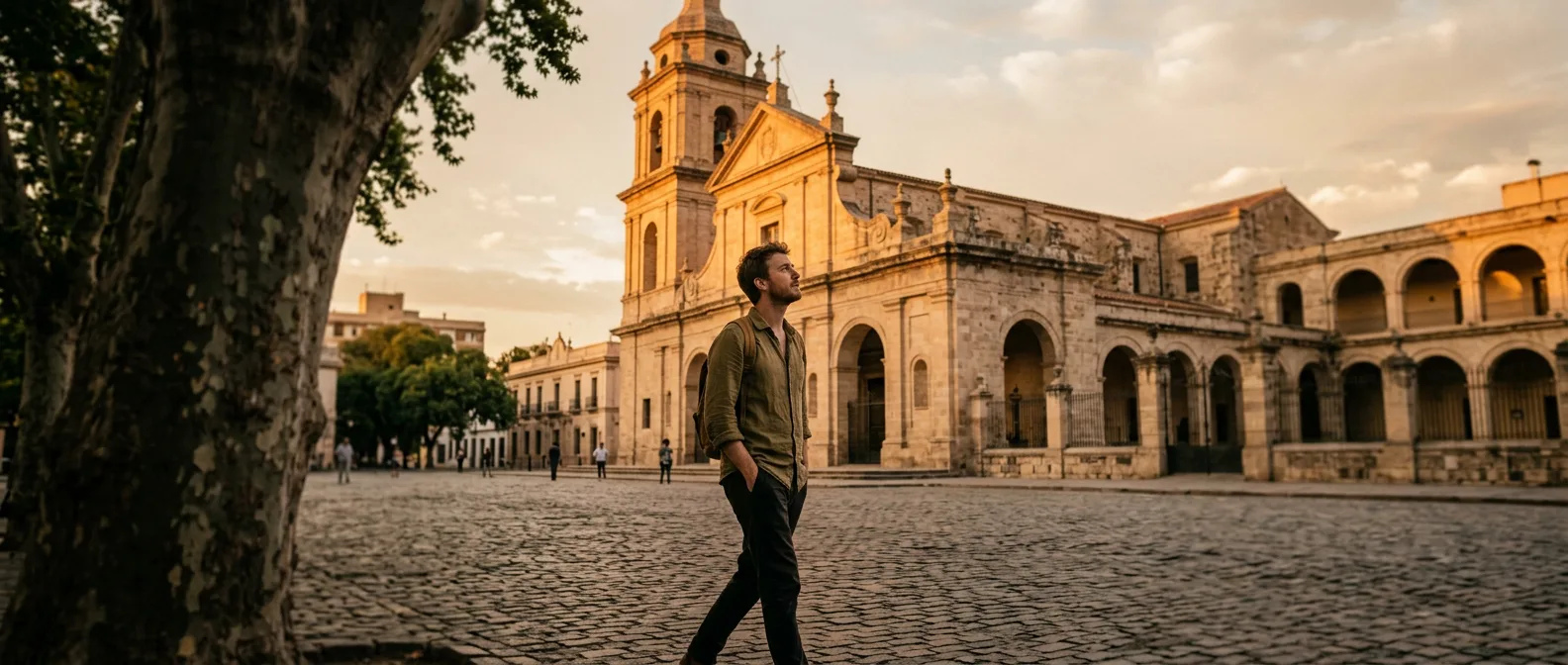 Córdoba Jesuit Block at golden hour