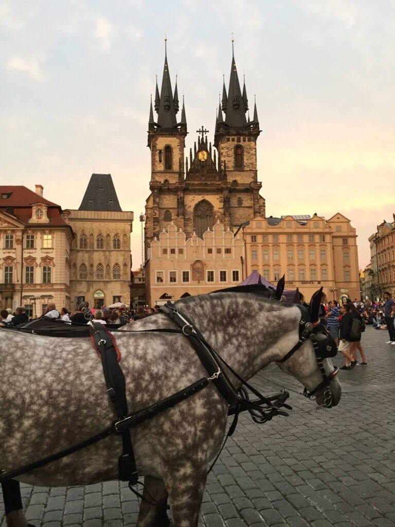 Prague city centre old town square