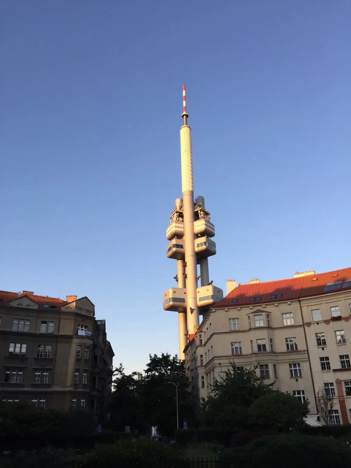 Prague skyline tower city view