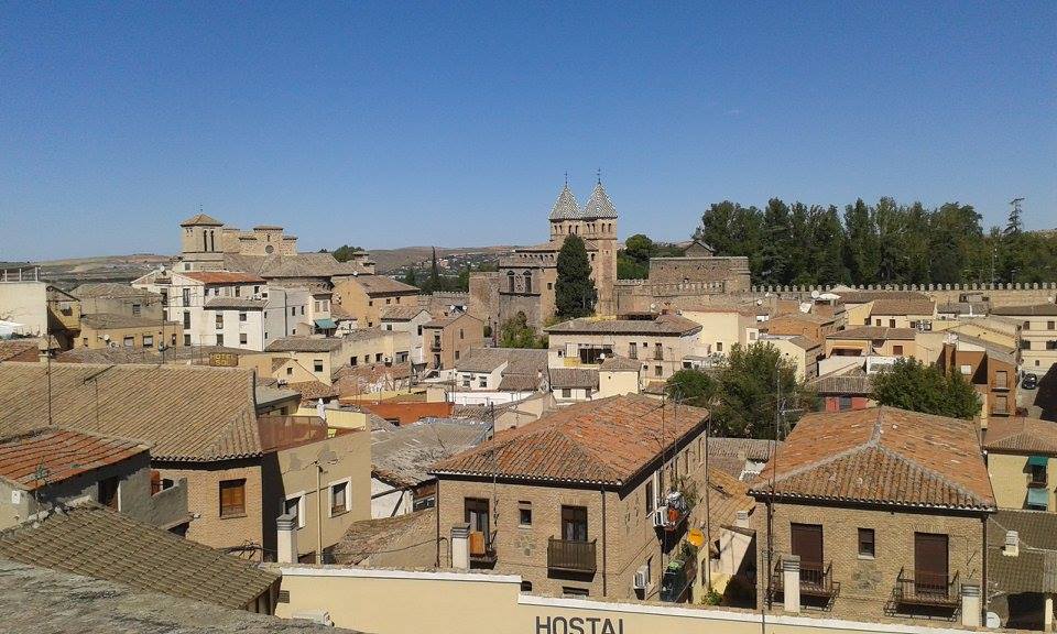 Rooftop view over historic buildings in Toledo, Spain
