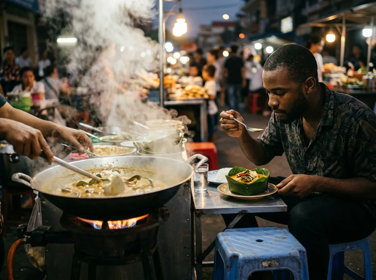 Cambodian street food and Khmer cuisine