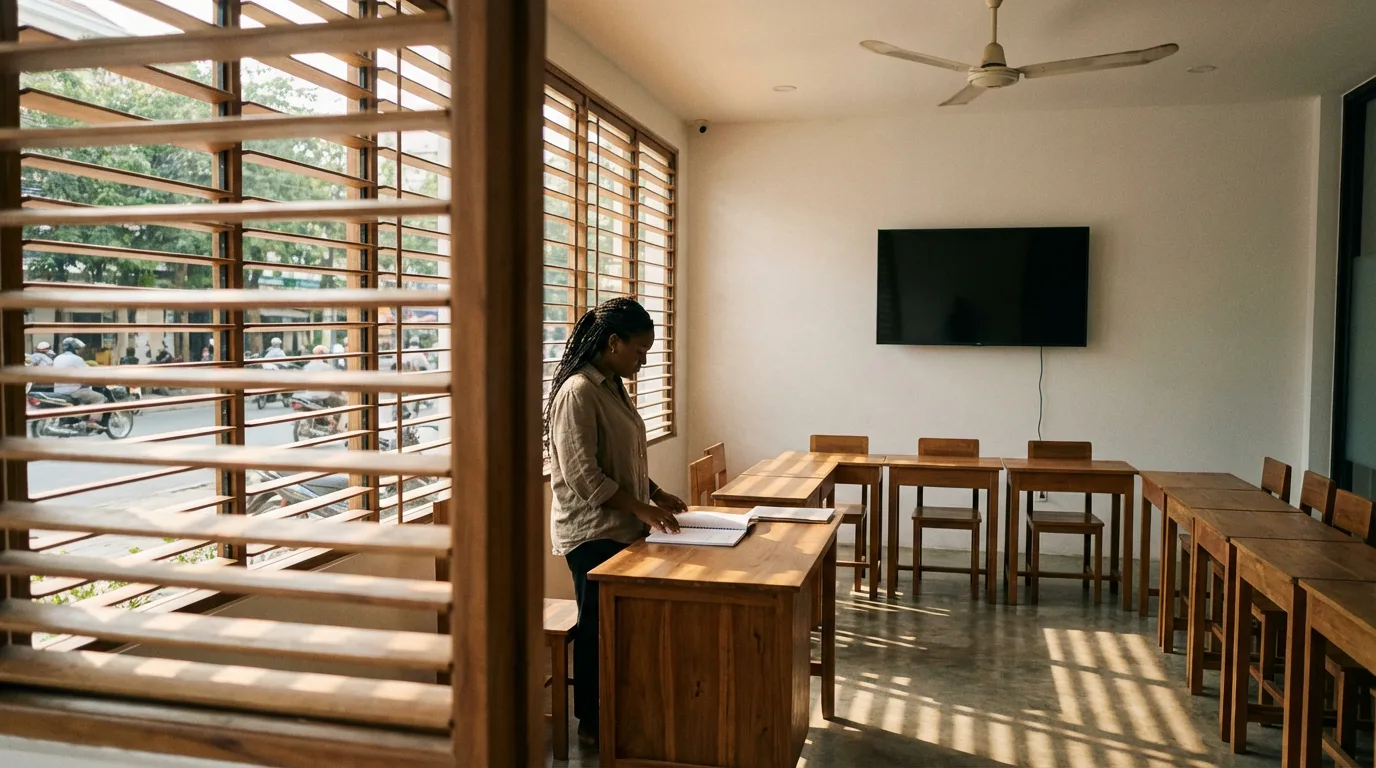 Cambodian language centre classroom