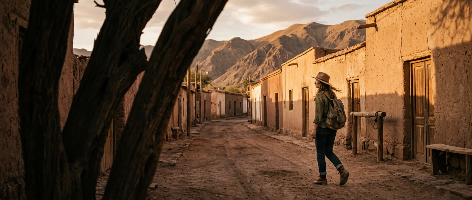 San Pedro de Atacama desert landscape at sunset