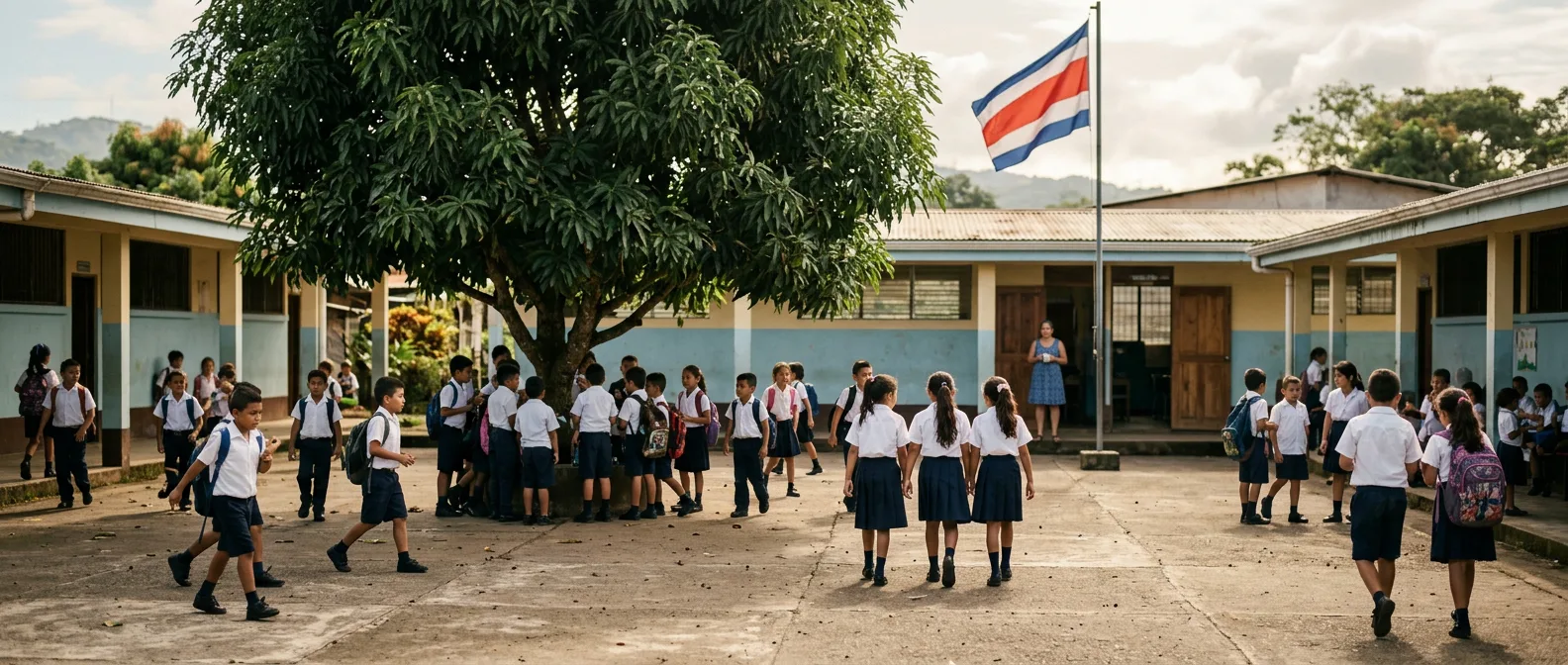Costa Rican English students in a language academy classroom