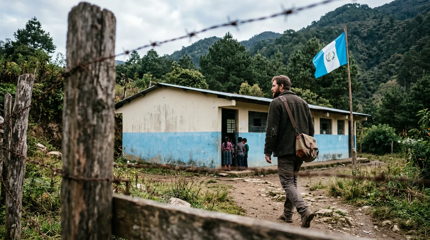 Rural Guatemalan public school building exterior