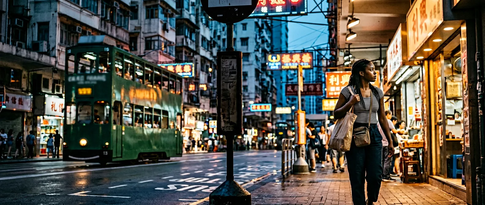 City - Wan Chai tram street