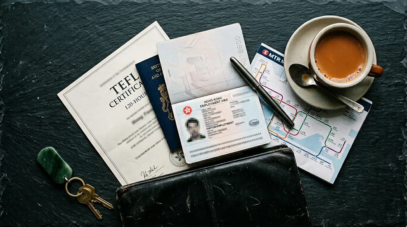 Requirements - HK visa flat-lay
