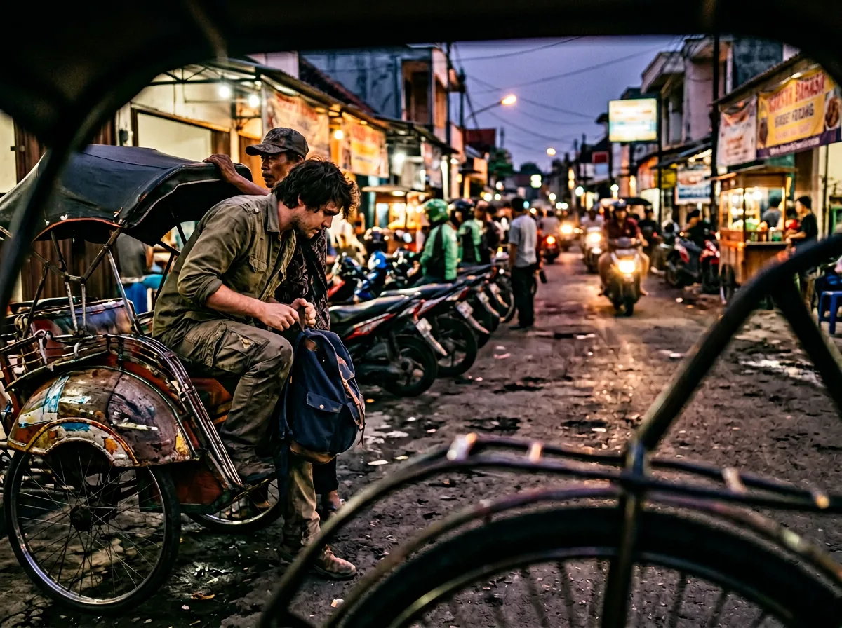 Life - becak and ojek streets