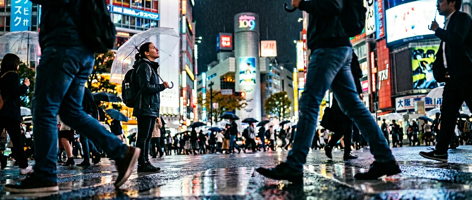 City - Tokyo Shibuya crossing at night