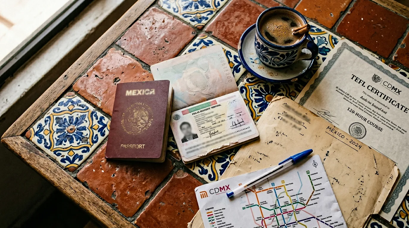 Requirements - Mexican visa flat-lay