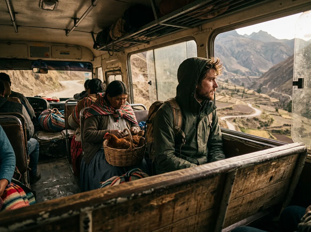 Life - combi minibus through the Andes