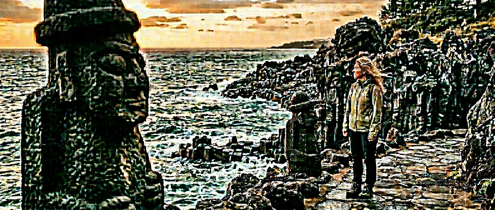 Jeju Island volcanic landscape and coastline