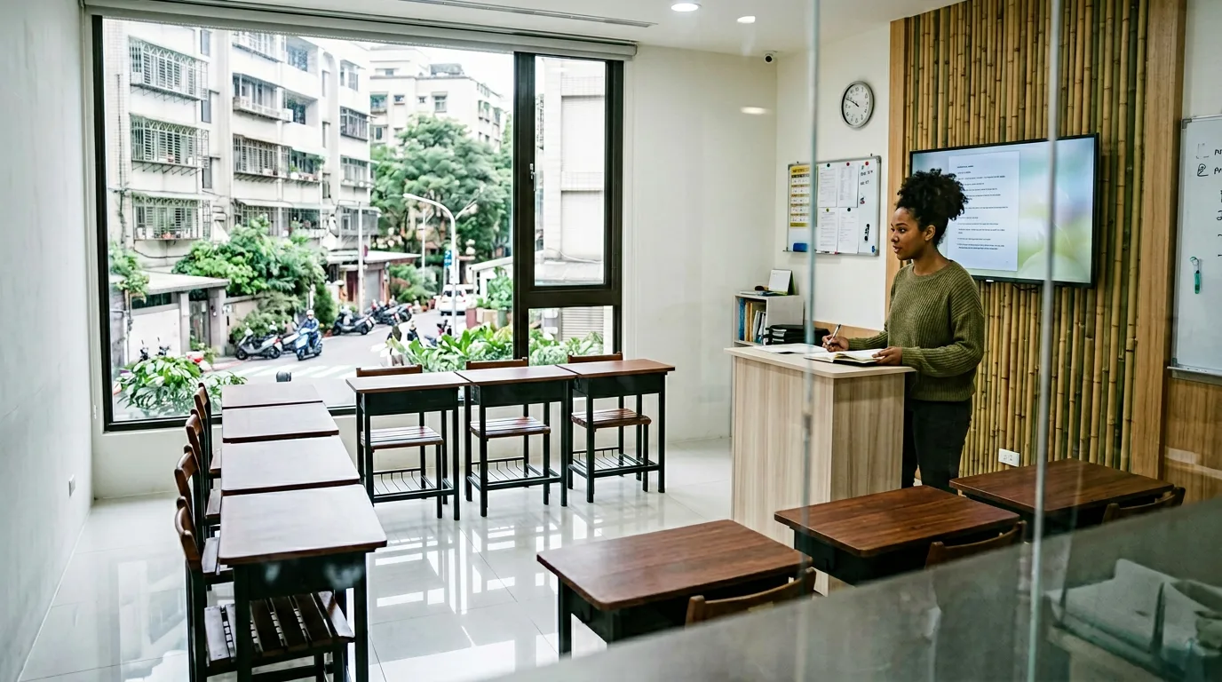 Taiwan buxiban cram school classroom interior
