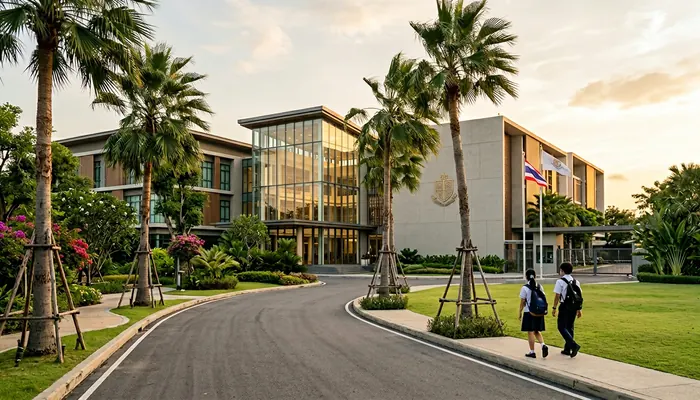 International school campus in Thailand with modern architecture