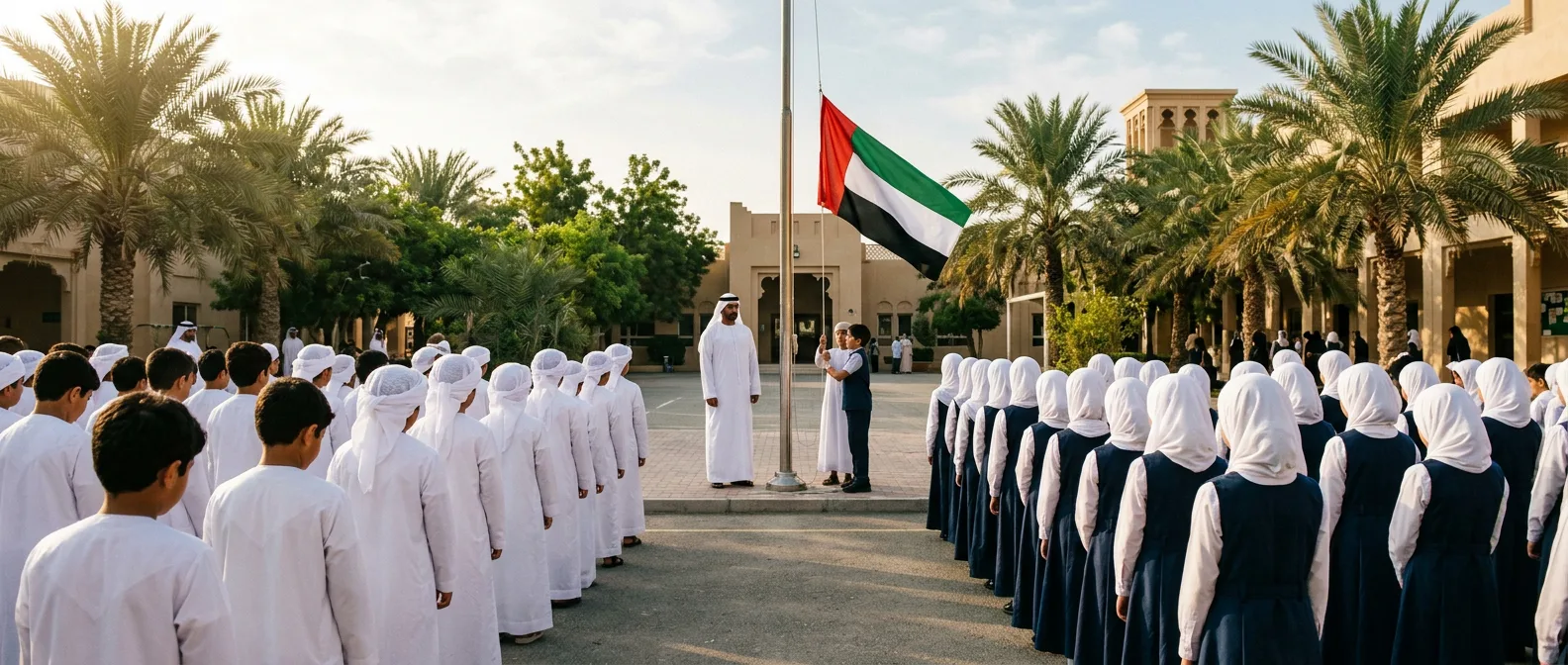 UAE classroom with students and teacher during English lesson