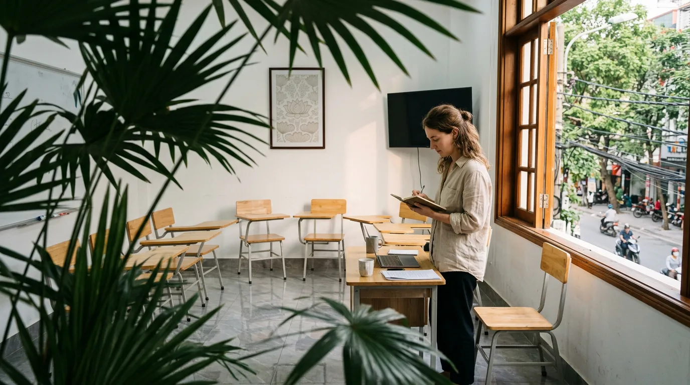 Vietnam language centre classroom interior