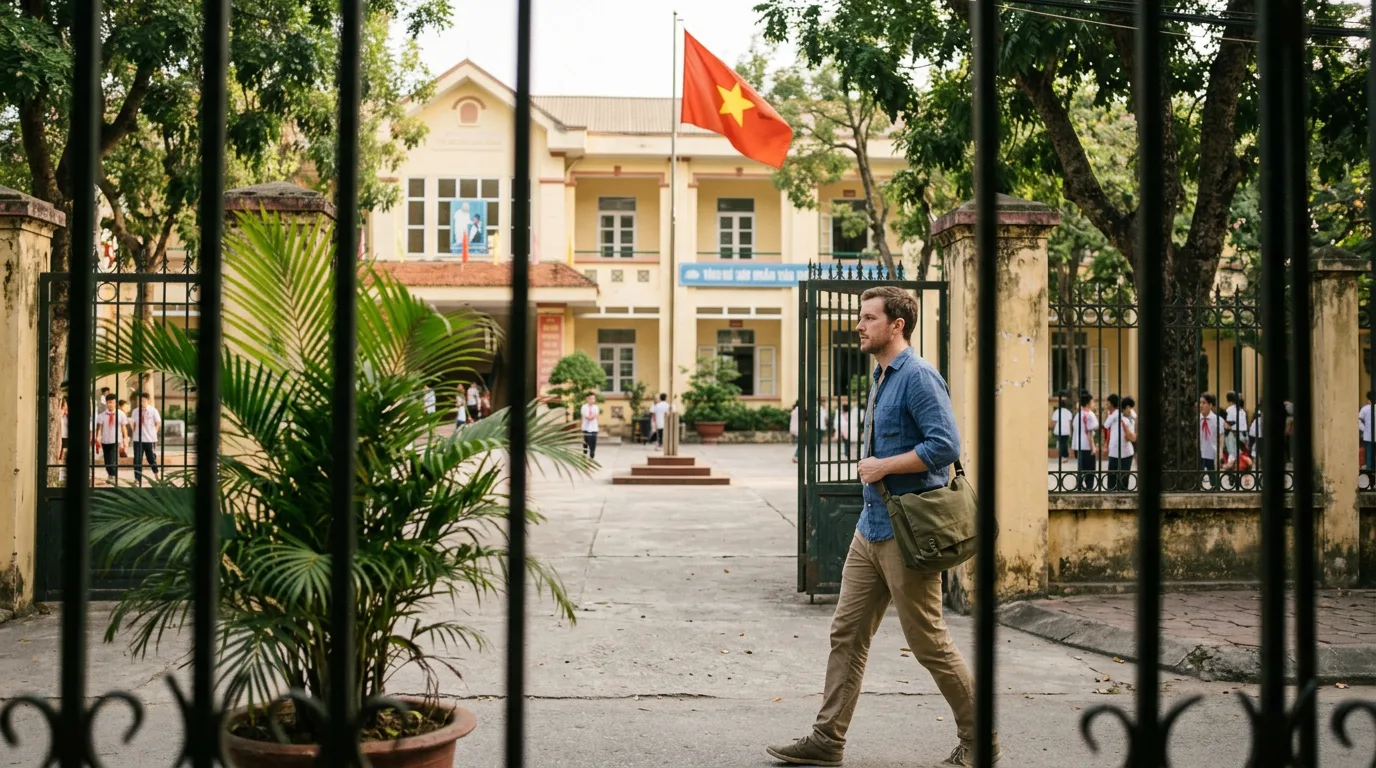Vietnamese public school exterior